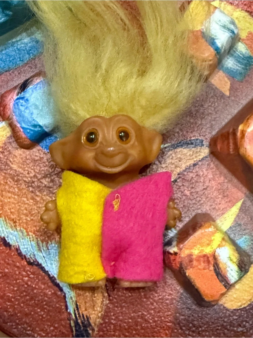 Vintage 1960s Trolls Carrying Case Play House with Doll Damaged Handle